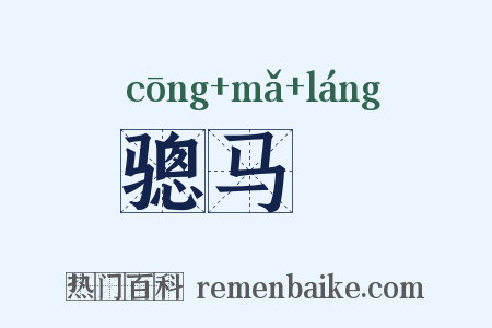 骢马郞是什么意思的图片